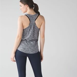 Lululemon Women’s Yogi Everyday Tank Grey & Black Size S Athletic Activewear